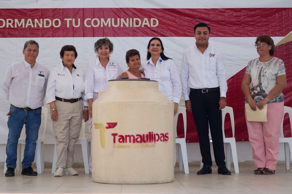 Lleva SEBIEN tinacos y programas de Bienestar a la zona sur de&nbsp;Tamaulipas