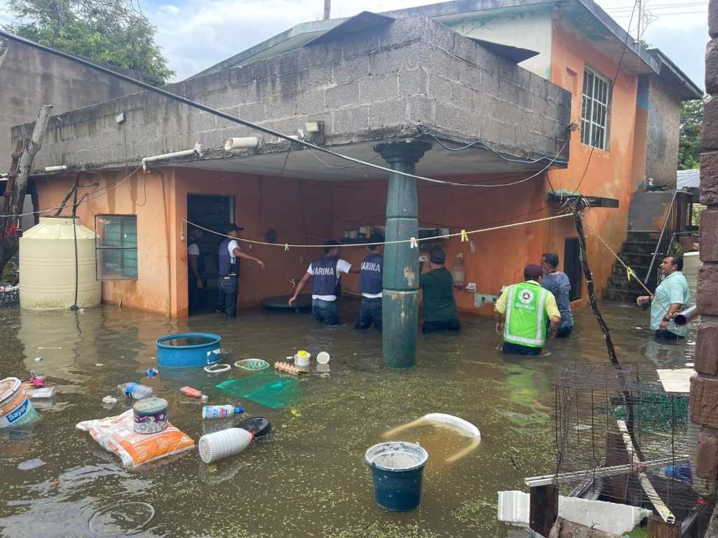 Activan Plan DN-III-E en dos colonias de Altamira por desbordamiento de&nbsp;lagunas