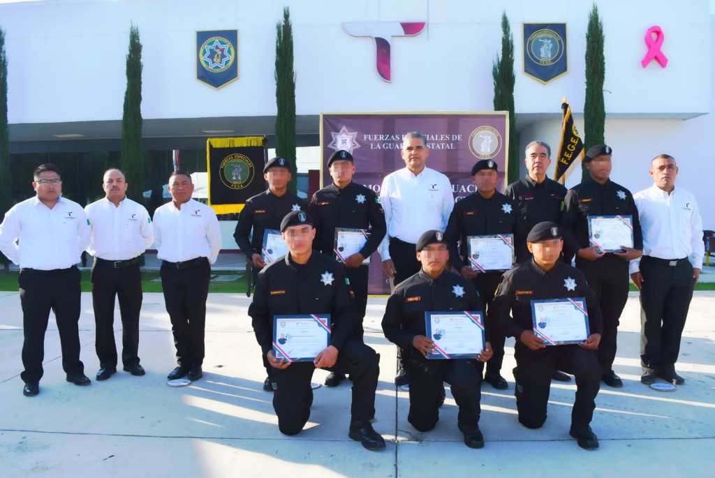 Recibe SSPT a nuevos elementos que concluyeron el décimo escalón del Curso de Fuerza Especiales de la Guardia&nbsp;Estatal