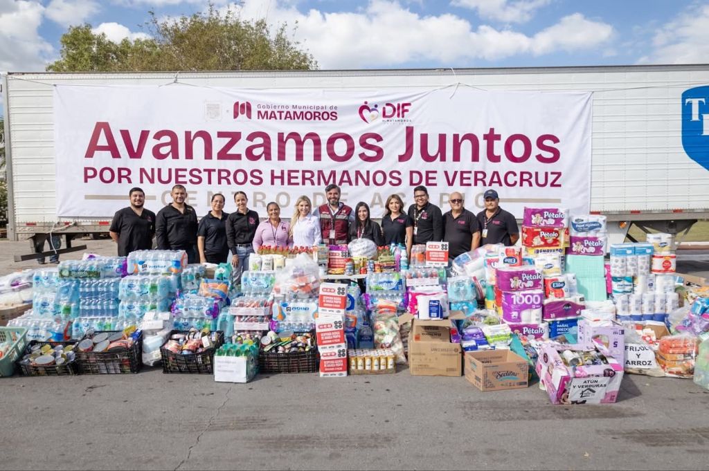 Sistema DIF Matamoros entrega víveres para apoyar a damnificados de&nbsp;Veracruz