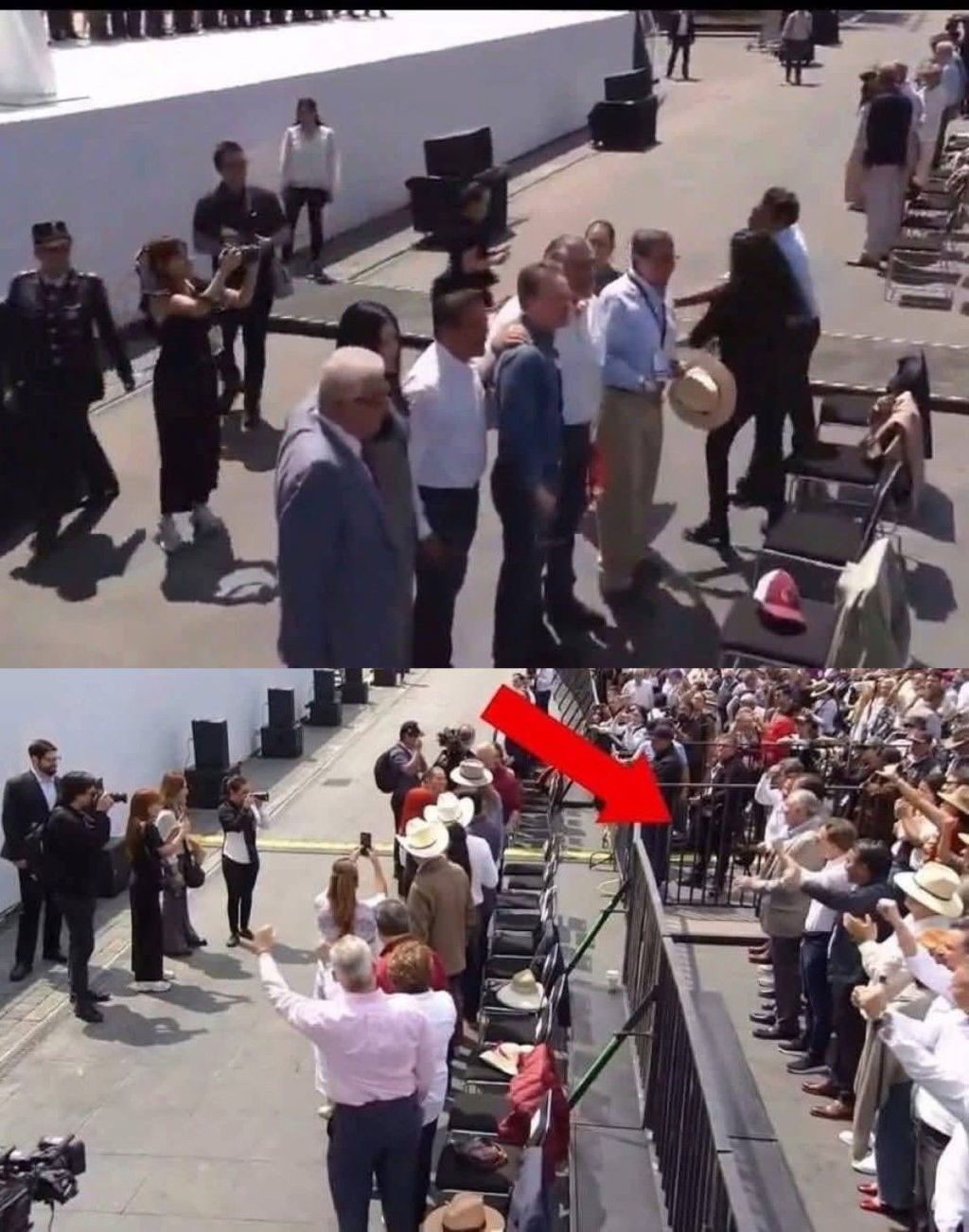 “Por favor, atrás de la&nbsp;raya”