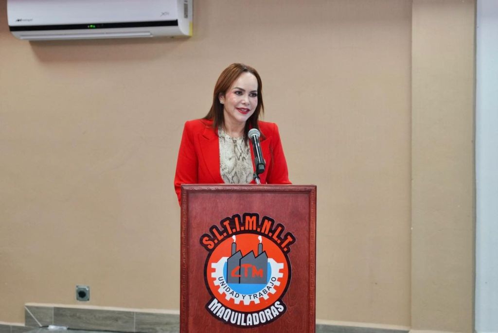 FORTALECE CARMEN LILIA CANTUROSAS LAZOS DE COOPERACIÓN CON SINDICATO DE&nbsp;MAQUILADORAS