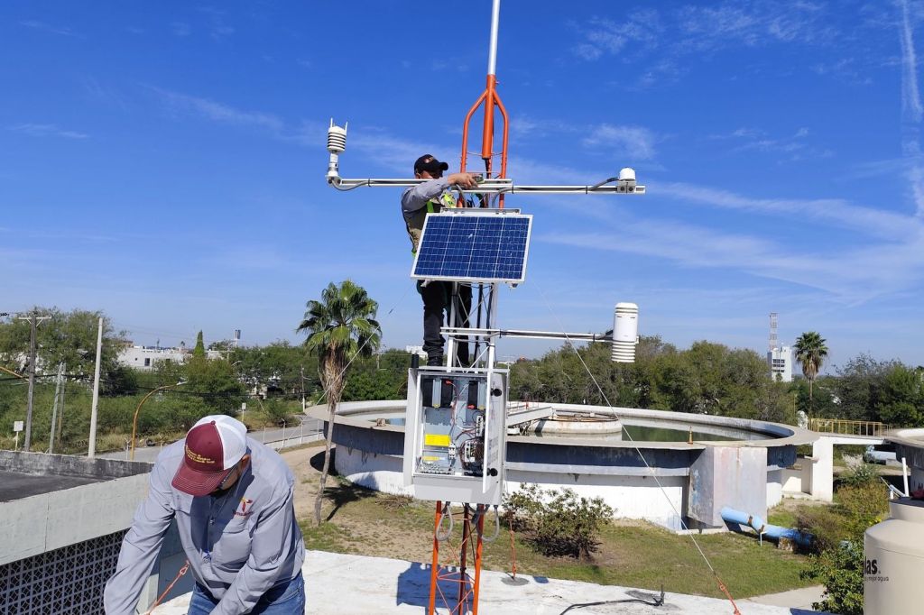 Realiza Secretaría de Recursos Hidráulicos mantenimiento preventivo a estaciones climatológicas en la frontera&nbsp;norte