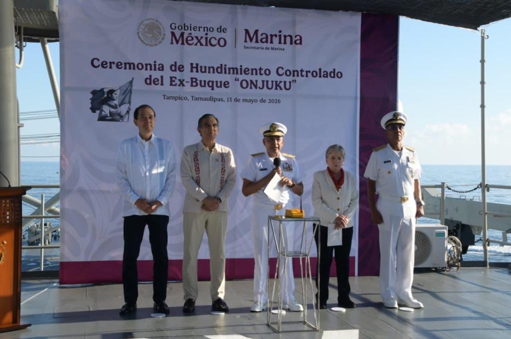 Fortalecen en Tamaulipas creación de arrecifes artificiales con hundimiento del ex buque&nbsp;Onjuku