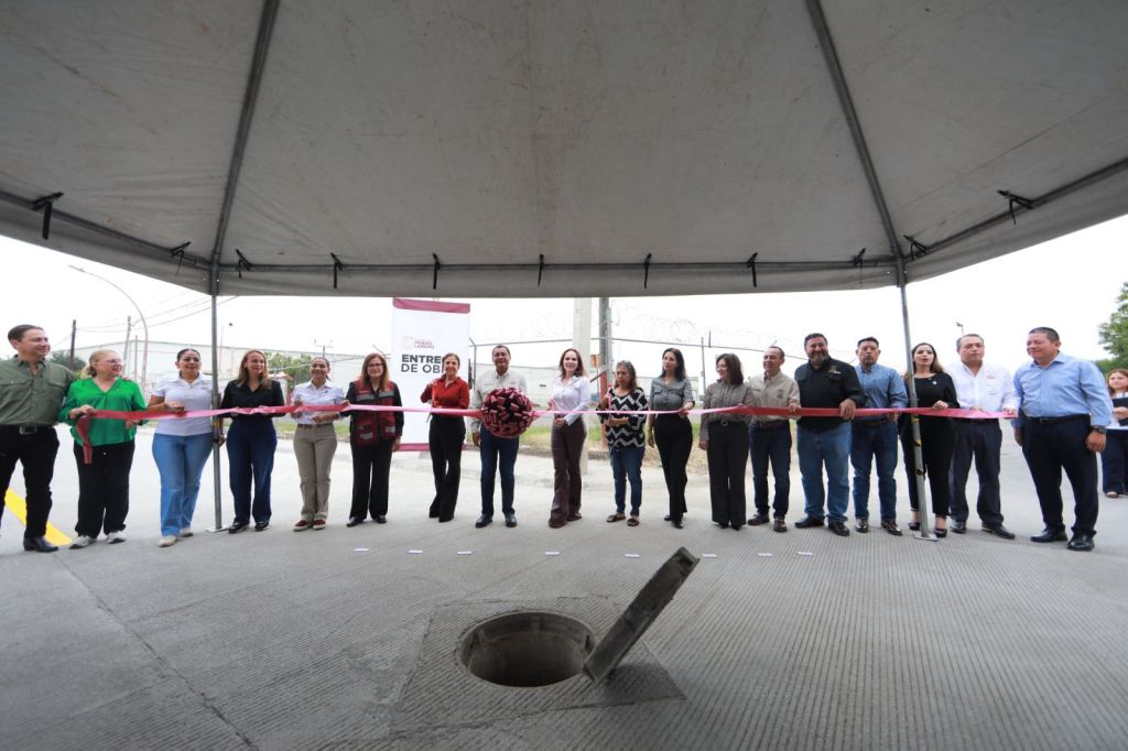 ENTREGA ALCALDESA CARMEN LILIA CANTUROSAS OBRAS DE INFRAESTRUCTURA HÍDRICA Y URBANA AL SUR DE NUEVO&nbsp;LAREDO