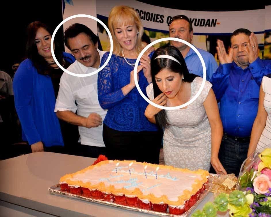Leticia Salazar y Víctor José Carretero Zardeneta durante un acto público en Matamoros. IMAGEN REDES SOCIALES