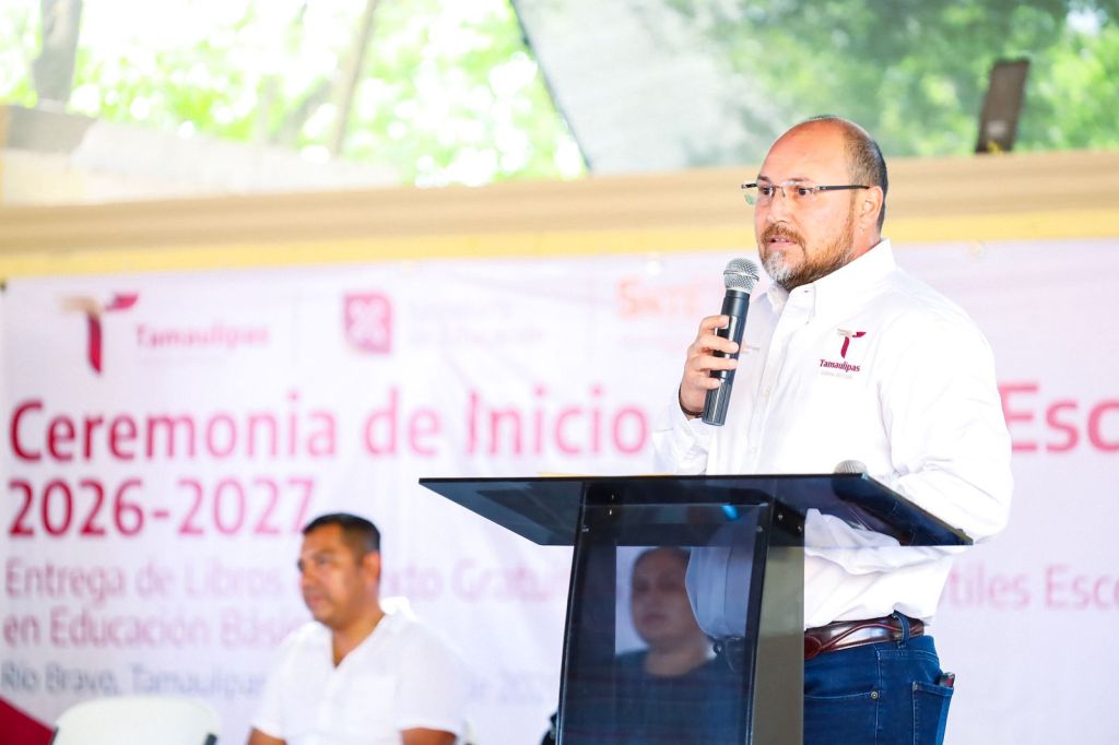 Encabeza el secretario general de Gobierno arranque del ciclo escolar 2026-2027 en Río&nbsp;Bravo