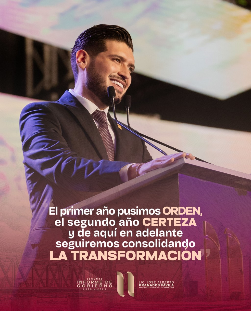 Beto Granados reporta acciones de certeza jurídica en su segundo&nbsp;informe