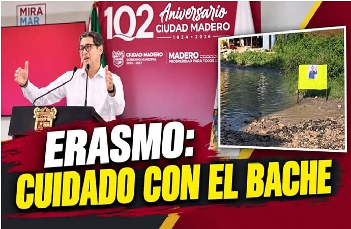 EN MADERO “CUIDADO CON EL BACHE”,